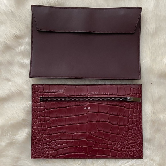 Vince Signature V Crocodile Embossed Tote - Picture 6 of 8